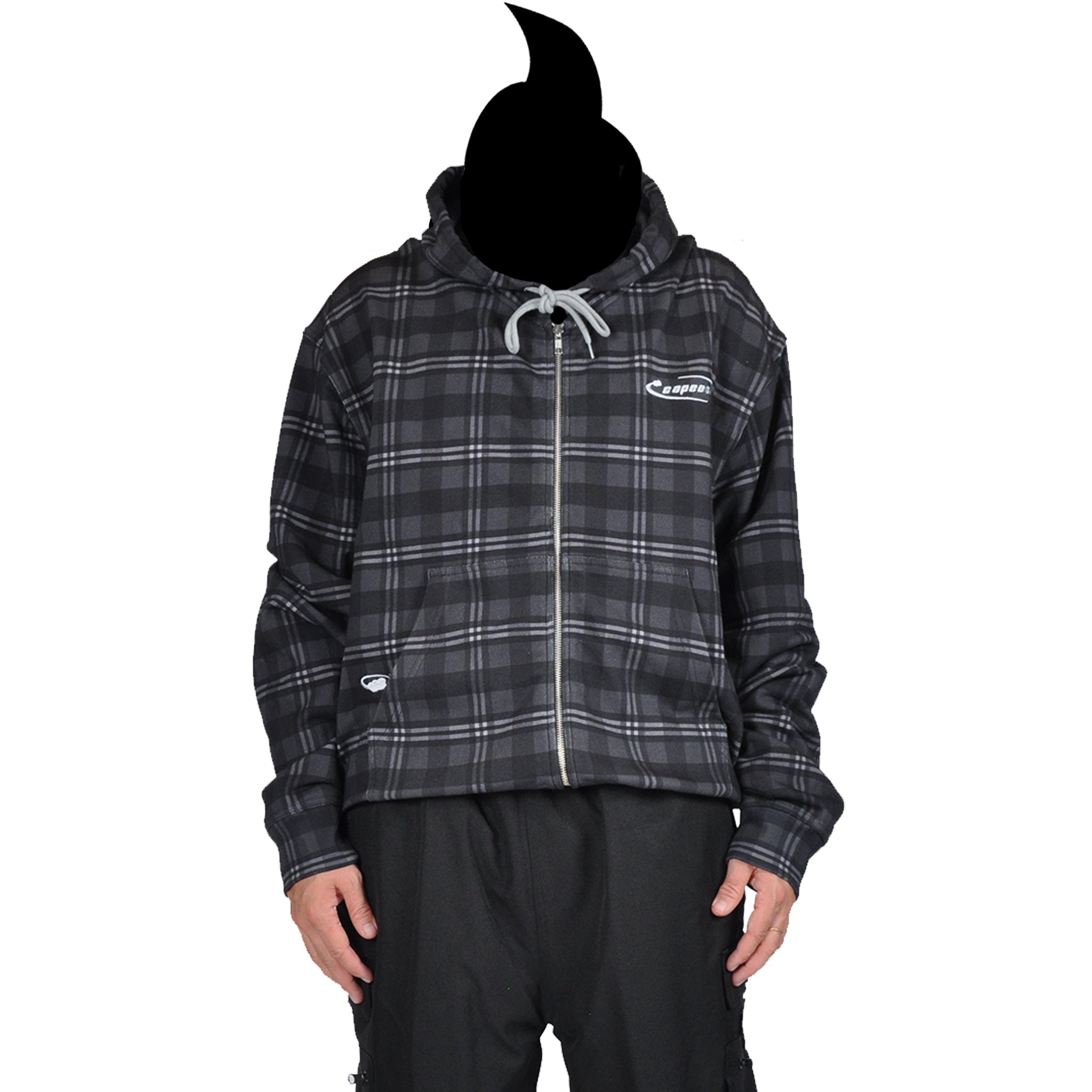 zip hoodiy - plaid