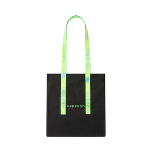 catpiss totebag - green/turquoise