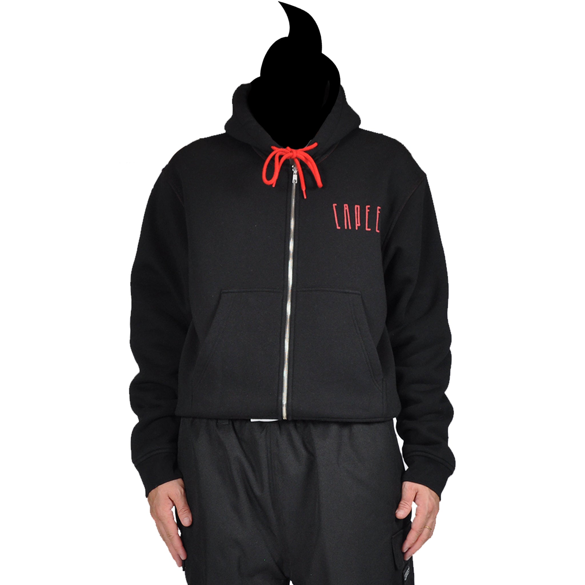 zip hoodiy - black