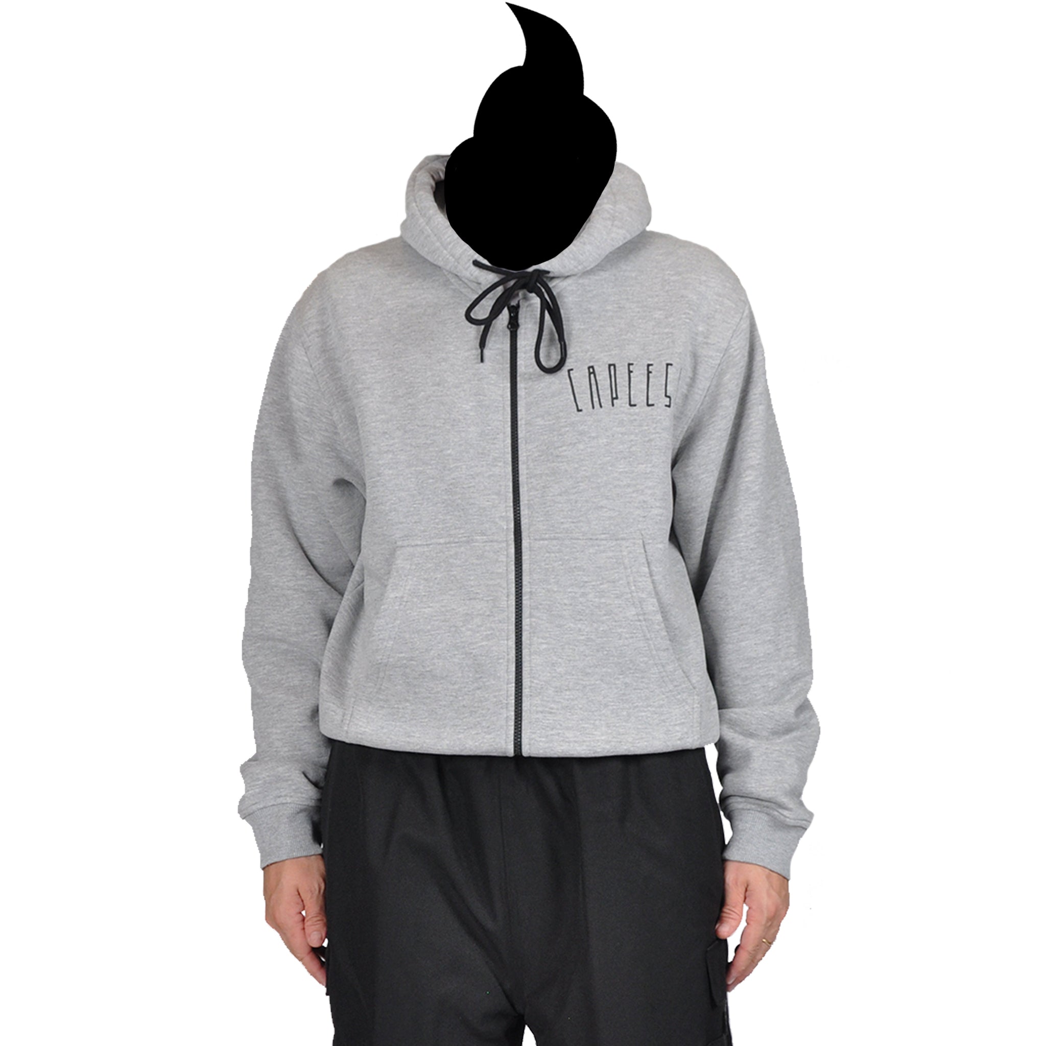 zip hoodiy - heather grey