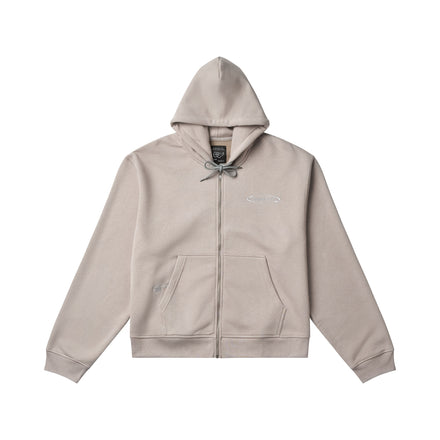 zip hoodiy - khaki