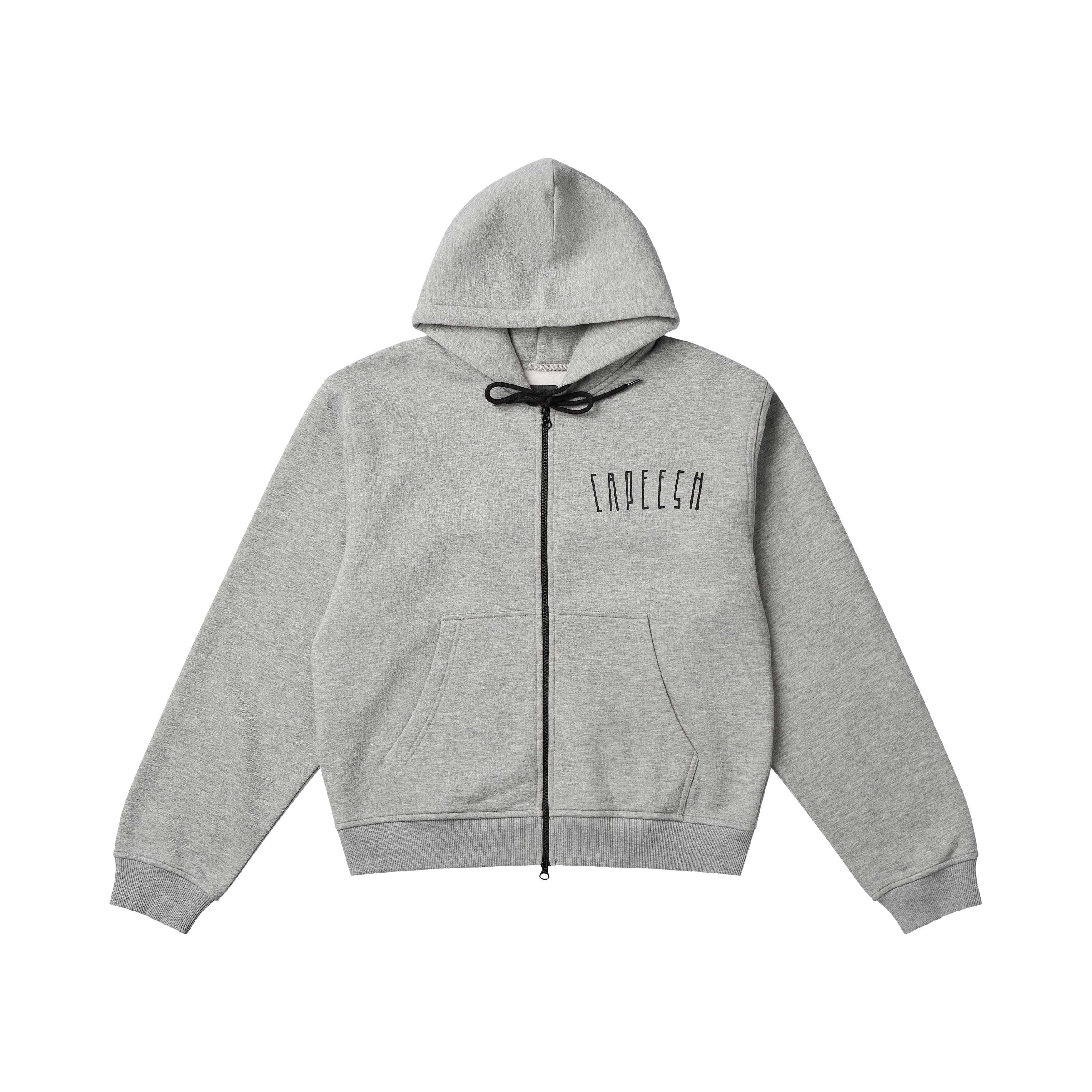 zip hoodiy - heather grey